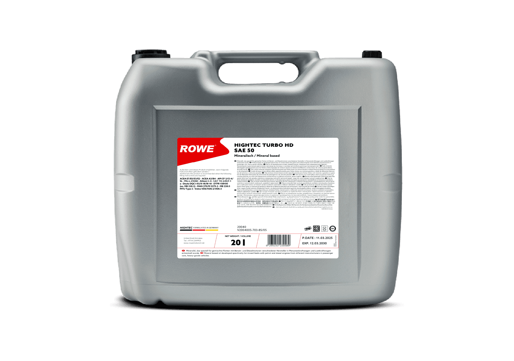 HIGHTEC TURBO HD SAE 50 image 4 20L